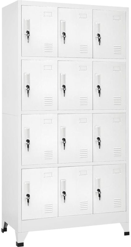 vidaXL - Lockerkast - met - 12 - compartimenten - 90x45x180 - cm