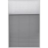vidaXL - Raamhor Plissé - Verduistering - Aluminium - Zwart