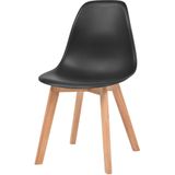 vidaXL Eetkamerstoelen 4 st kunststof zwart