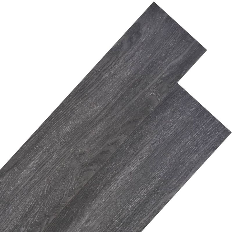 vidaXL - Vloerplanken - niet-zelfklevend - 5,26 - m² - 2 - mm - PVC - zwart - en - wit