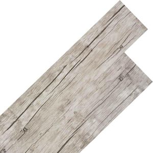 vidaXL - Vloerplanken - zelfklevend - 5,02 - m² - 2 - mm - PVC - washed - eiken