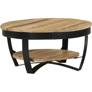 vidaXL - Salontafel - Ruw Mangohout - Industrieel Design - Handgemaakt