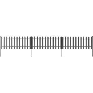 vidaXL - Hek - met - palen - 3 - st - 600x60 - cm - HKC