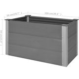 Garten-Hochbeet wpc 100 x 50 x 54 cm Grau Vidaxl
