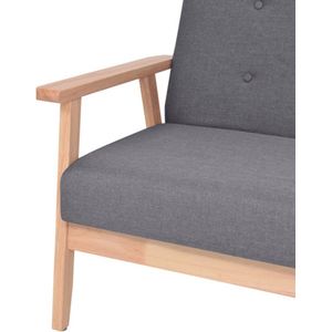 vidaXL Fauteuil stof donkergrijs