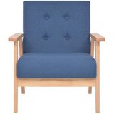 VidaXL Fauteuil Stof Blauw