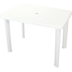 Tuintafel Arno 101x68x72 cm Kunststof Wit