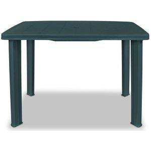 vidaXL Tuintafel - Groen - Kunststof - Weerbestendig
