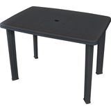 vidaXL - Tuintafel - 101x68x72 - cm - kunststof - antraciet