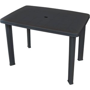 VidaXL Tuintafel 101x68x72 cm Kunststof Antraciet