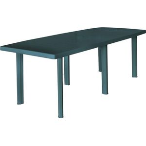 VidaXL Tuintafel 210x96x72 cm Kunststof Groen