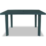 VidaXL Tuintafel 126x76x72 cm Kunststof Groen