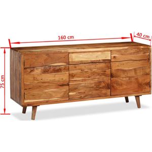 vidaXL-Dressoir-met-bewerkte-deuren-160x40x75-cm-massief-hout