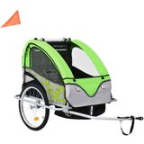 vidaXL-Fietstrailer-en-kinderwagen-2-in-1-groen-en-grijs