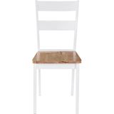 vidaXL Eetkamerstoelen 2 st massief rubberwood wit