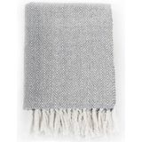 vidaXL - Plaid - Grijs - 100% Katoen