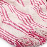 vidaXL - Plaid - Roze en Wit - Katoen