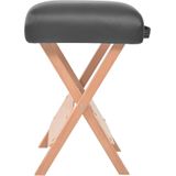 vidaXL - Massagekruk - met - 12 - cm - dikke - zitting - 2 - bolsters - inklapbaar - zwart