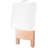 vidaXL - Massagetafel- - en - krukset - inklapbaar - 2 - zones - 10 - cm - dik - wit