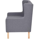 vidaXL Fauteuil stof grijs