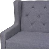 vidaXL Fauteuil stof grijs