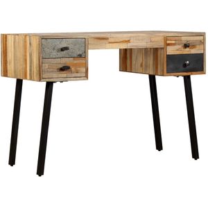 vidaXL Schrijftafel 110x50x76 cm massief gerecycled teakhout