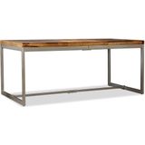 vidaXL Eettafel 180 cm massief sheeshamhout en staal