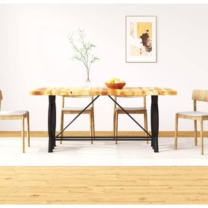 vidaXL Eettafel 180 cm massief ruw mangohout