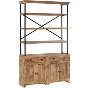vidaXL Sideboard mit Einlegeböden Mangoholz Massiv 120 x 35 x 200 cm