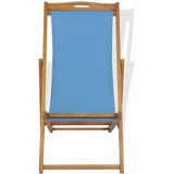 VidaXL Ligstoel 56x105x96 cm Teakhout Blauw