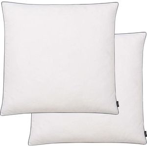 vidaXL - Kussens - 2 - st - licht - 80x80 - cm - dons-/verenvulling - wit