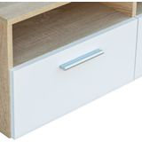 vidaXL-Tv-meubel-95x35x36-cm-spaanplaat-eikenkleurig-en-wit