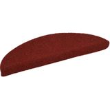 vidaXL Trapmatten - Bordeaux Rood - Polypropyleen - 15 Stuks