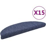 vidaXL Trapmatten Blauw - 15 Stuks - Zelfklevend - Halfrond