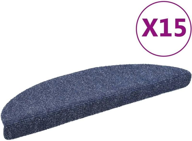 vidaXL Trapmatten Blauw - 15 Stuks - Zelfklevend - Halfrond