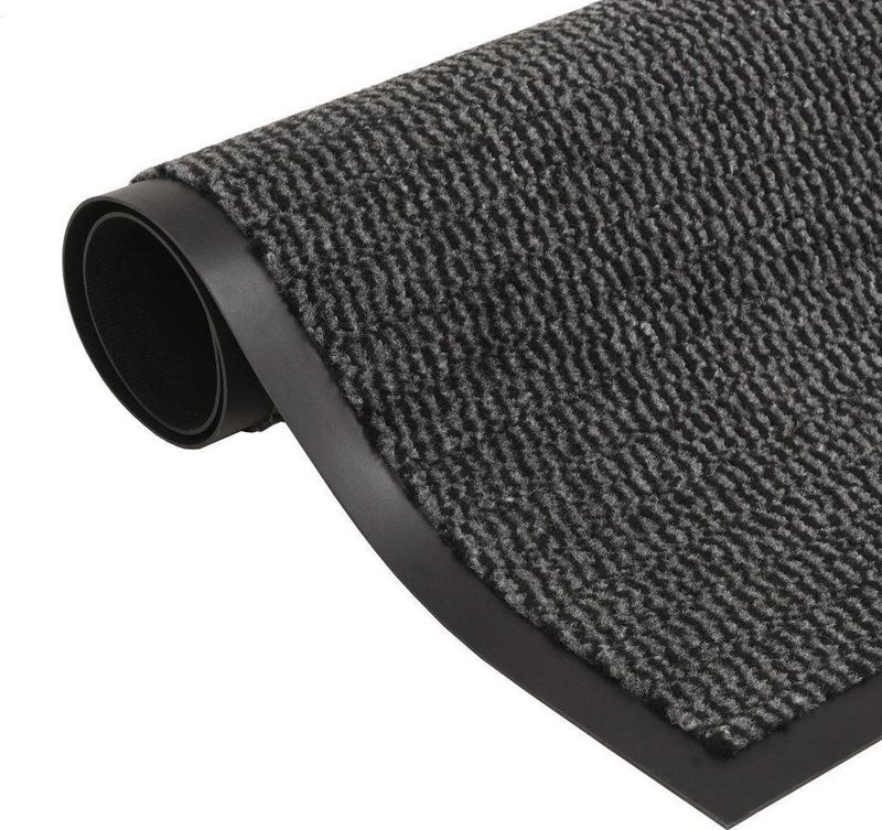 vidaXL Droogloopmat - Rechthoekig - Antraciet - Getuft Polypropyleen