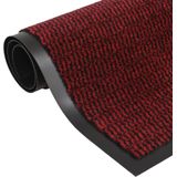 vidaXL Droogloopmat - Rood - Getuft Polypropeen - Flexibele Anti-Slip Achterkant