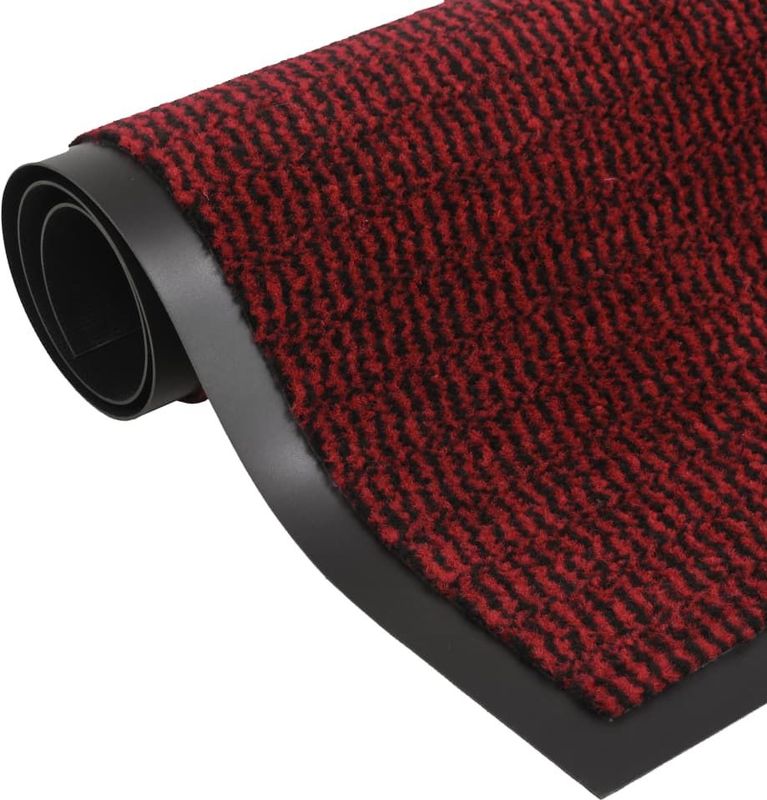 vidaXL Droogloopmat - Rood - Getuft Polypropeen - Flexibele Anti-Slip Achterkant