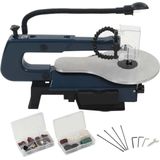 Figuurzaagmachine - Blauw - Gietijzer, Aluminium, Kunststof - Inclusief 4 Zaagbladen