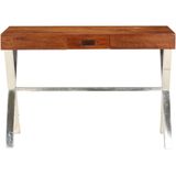 vidaXL Bureau - Massief Acaciahout - Honingafwerking - Retro Stijl