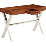 vidaXL Bureau - Massief Acaciahout - Honingafwerking - Retro Stijl