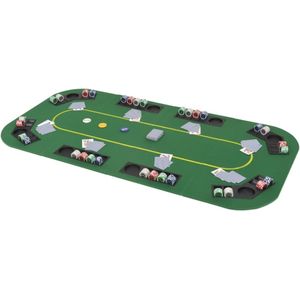 vidaXL Poker Tafelblad - Groen - Inklapbaar - 8 Spelers