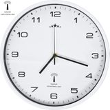 vidaXL - Wandklok - met - quartz - uurwerk - radiogestuurd - 31 - cm - wit