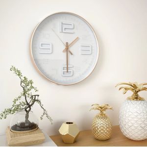 vidaXL - Wandklok - Koperkleurig - PP - Diameter 30 cm
