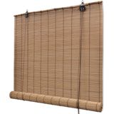 vidaXL Rolgordijn - Bruin - Bamboe - 100x220 cm