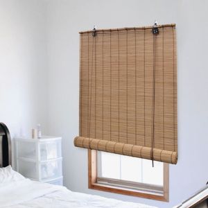 vidaXL - Rolgordijn - 140x220 - cm - bamboe - bruin