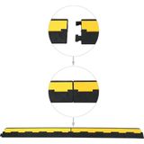 Kabelbeschermer - Geel - Rubber - Set van 4 met Dubbele Tunnel