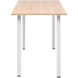 VidaXL Eettafel 120x60x73 cm Eikenkleur en Wit