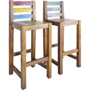 2er Set Barhocker,Barstuhl Altholz Vidaxl