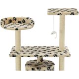 vidaXL Katzen-Kratzbaum Sisal 95 cm Beige Pfoten-Aufdruck